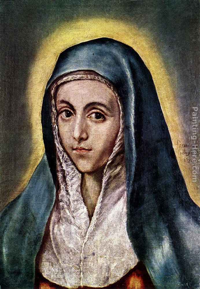 The Virgin Mary painting - El Greco The Virgin Mary art painting